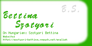 bettina szotyori business card